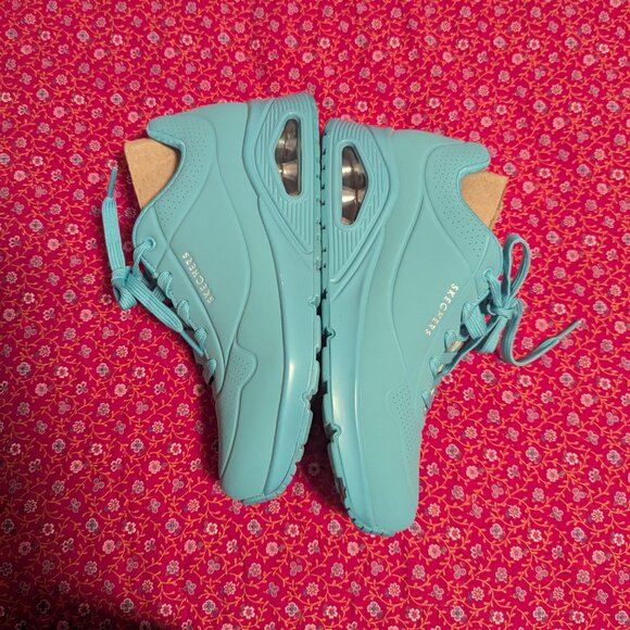 Sketchers Uno Stand On Air Sneakers Cooled Turquoise Memory Foam NIB NWT Size 9 - Picture 4 of 10